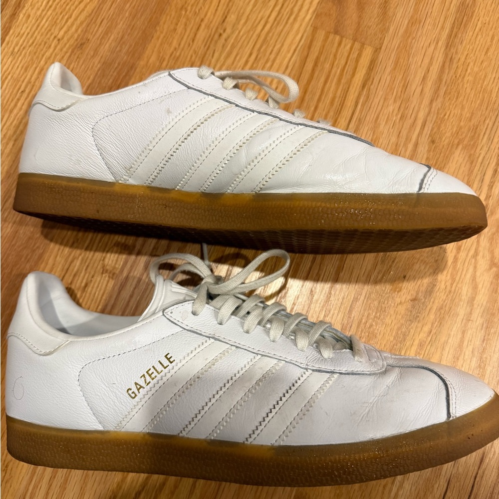 Adidas Men's Gazelle 9.5 Classic White Sneakers